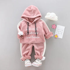 2020 Fall Winter Girls' Velvet Sports Set (2 Pieces)
