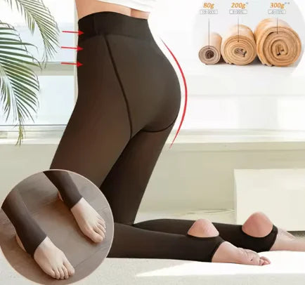 Flawless Legs Warm Fleece Skin Toned Pantyhose (One Pair)