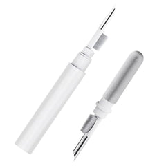 Crei.tor Cleaner Kit for Airpods Pro 1 2 3 Multi-Function Cleaning Pen with Soft Brush Flocking Sponge for Bluetooth Earphones Case Cleaning Tools White