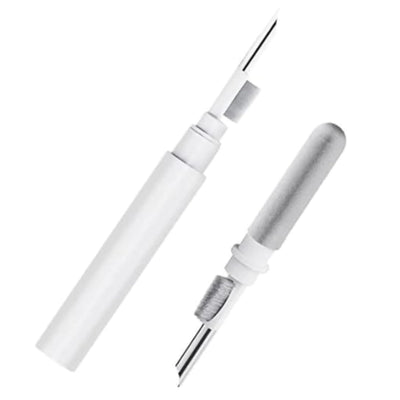 Crei.tor Cleaner Kit for Airpods Pro 1 2 3 Multi-Function Cleaning Pen with Soft Brush Flocking Sponge for Bluetooth Earphones Case Cleaning Tools White